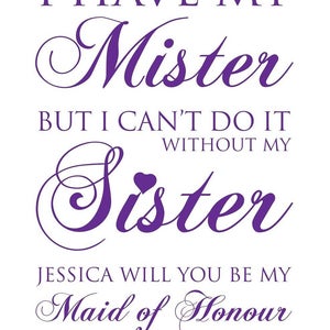 Maid of Honour proposal, wedding party gift, maid of honour gift, a4 print, engaged, bride to be, maid of honour personalised, bridesmaid,