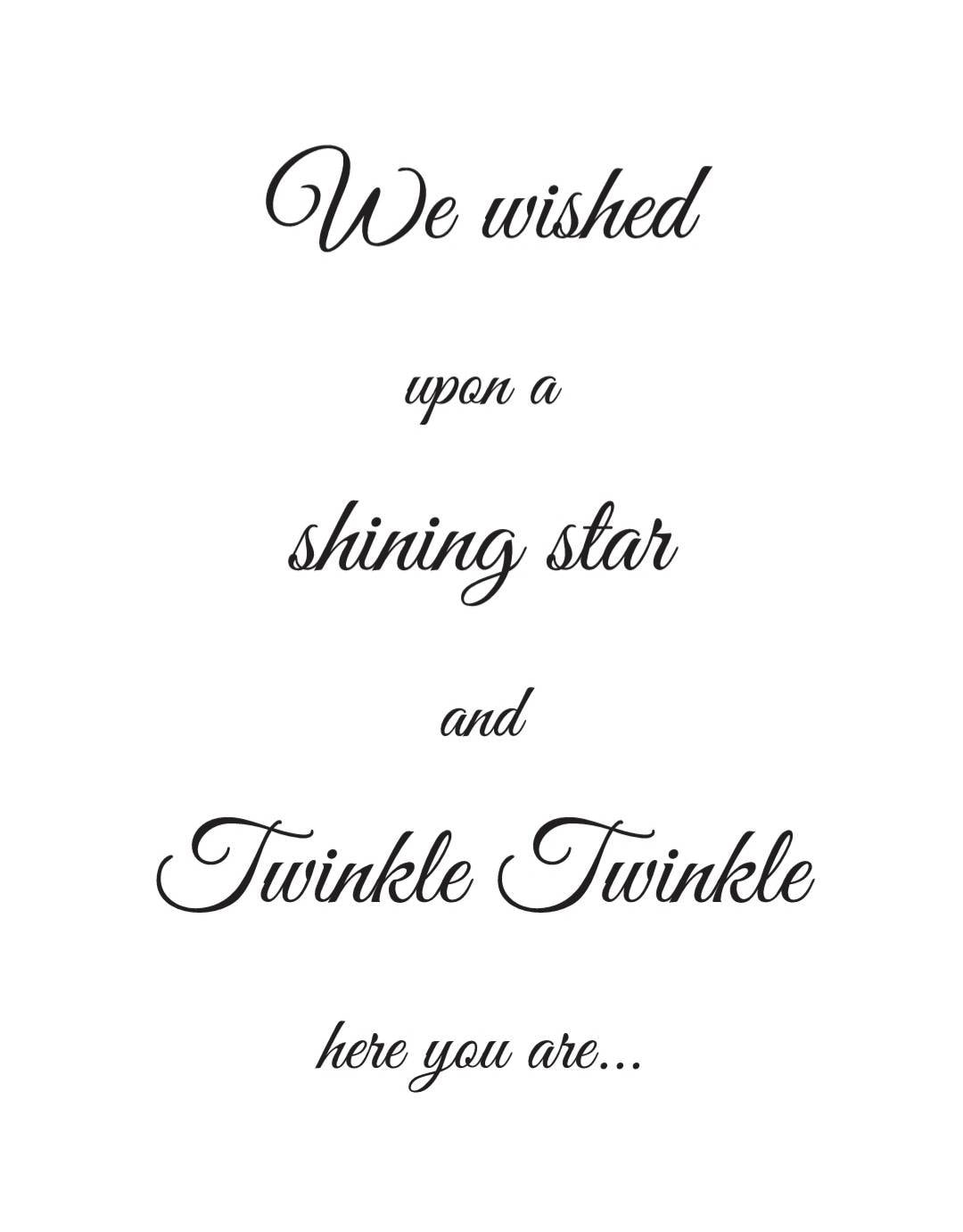 We Wished Upon a Shining Star Nursery Wall Art Nursery Etsy