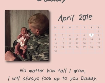 The day you became my daddy, daddy gift, Christmas gift for daddy, father's day, personalised gift for dad, father gift, gift for him,