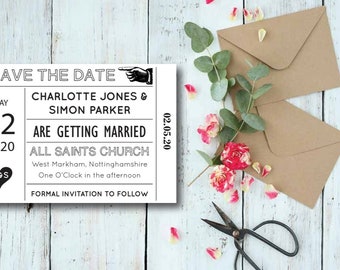 Wedding save the date, wedding, invite, invitation, floral, personalised wedding invite, save the date, wedding stationery,