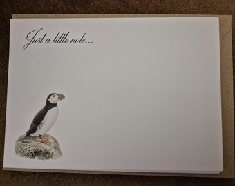 Pack of 10 notelets, note cards, letter writing, a note to you, puffin notelets, notelets with envelopes, notelets packs, handmade cards,