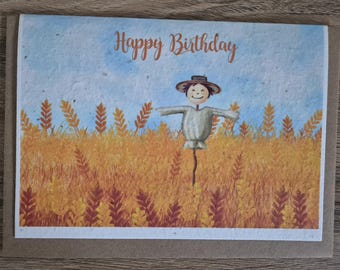 Personalised Plantable Birthday card, Wildflower Seed card, wild flower seed card, eco friendly, seed paper card, bee friendly
