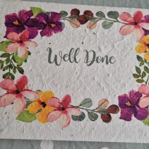Scheda semi di fiori selvatici ben fatti, scheda semi piantabili, scheda semi di fiori selvatici, ecologica, scheda carta semi, amica delle api,