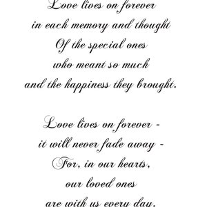 Liebe lebt für immer Gedicht, Trauergedicht, ich vermisse dich, Trauerfall, Regenbogen, Himmel Druck, ein Brief an meine Familie, Trauergedicht, Verstorbenen,