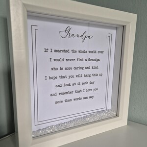 Grandpa scatter crystal frame, grandpa gift, grandpa birthday, gift for him, grandpa personalised gift, present for grandpa,