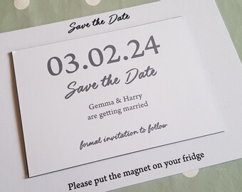 Salvar o ímã da data, salvar a data do casamento, revelar a data, dia do casamento, manter nossa data, salvar o dia, salvar a noite, anúncio de casamento.