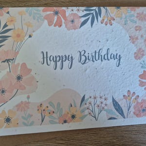 Personalised Plantable Birthday card, Wildflower Seed card, wild flower seed card, eco friendly, bee friendly, floral card,