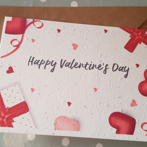 Karte zum Valentinstag, Karte zum Valentinstag, Karte für Pflanzensamen, umweltfreundlich, Karte für Samen, Bienen