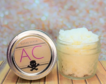 Deadly Calm Sugar Scrub: Pirate Collection, Lavender, Coconut Oil Scrub, Lavender Essential Oil, Body Scrub, Aromatherapy, Calming Scrub