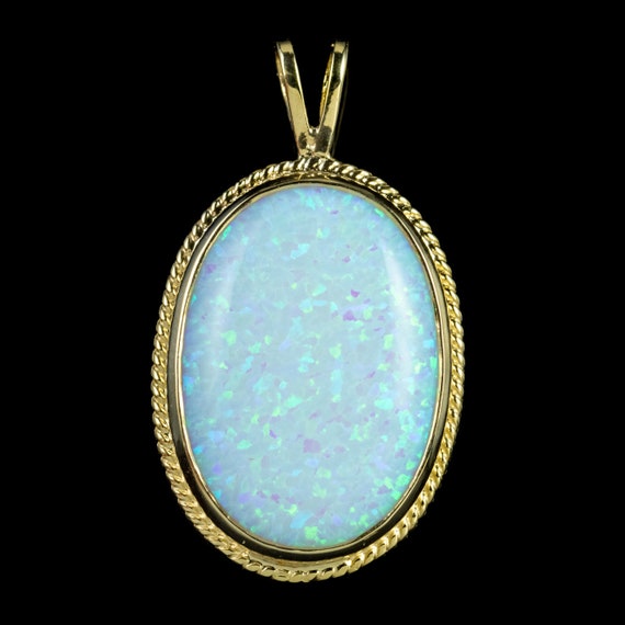 Large Opal Pendant 9ct Gold 20ct Opal
