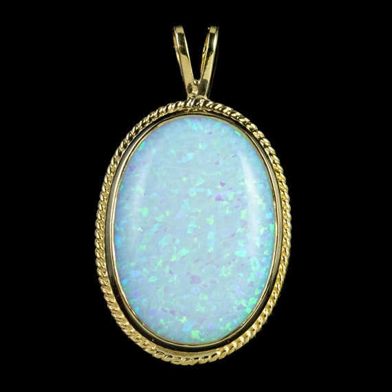 9ct gold opal pendant deals