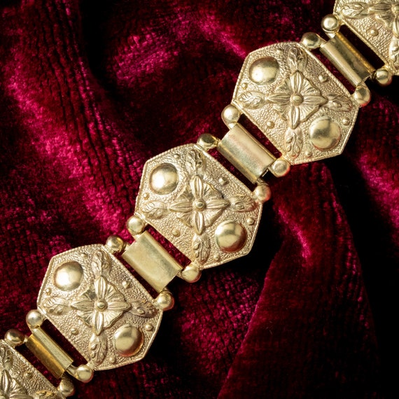 Antique Victorian Collar And Bracelet Set Silver … - image 8