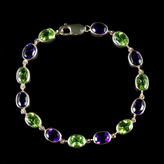 Peridot and amethyst best sale bracelet