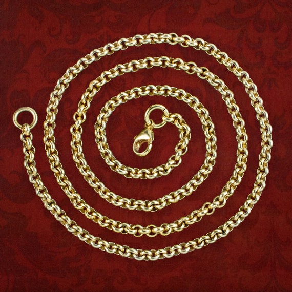 Vintage Chain Necklace Sterling Silver 18ct Gold Gilt