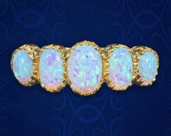 Victorian Style Opal Five Stone Ring