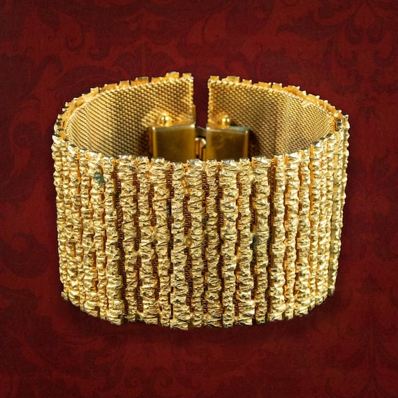 Vintage Gold Plated Cuff Bracelet
