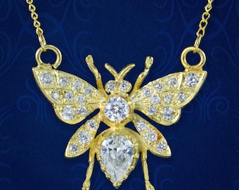 18 kt goud vergulde ketting met hanger in Victoriaanse stijl