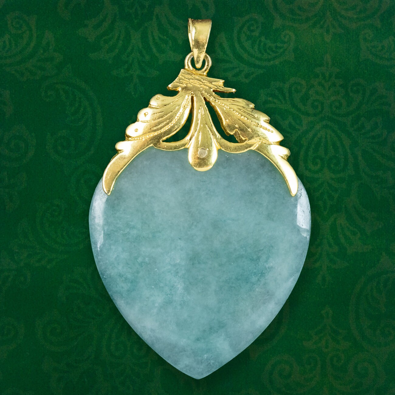 Jade heart necklace discount