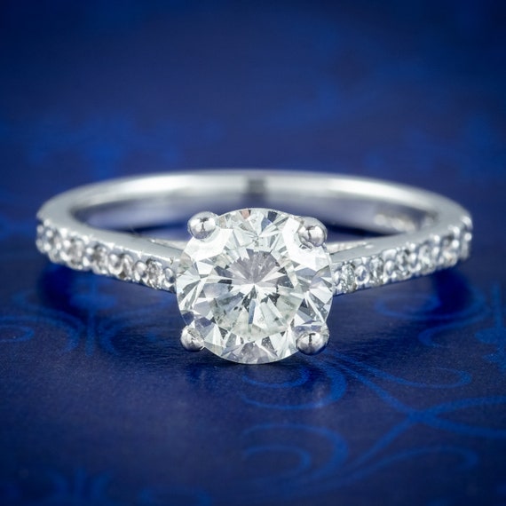 Diamond Solitaire Engagement Ring 1.10ct Diamond