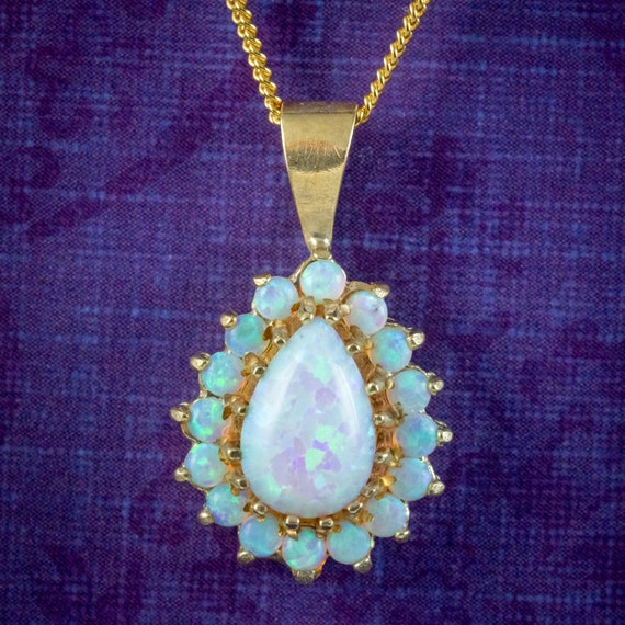 Antique Opal and Diamond Necklace