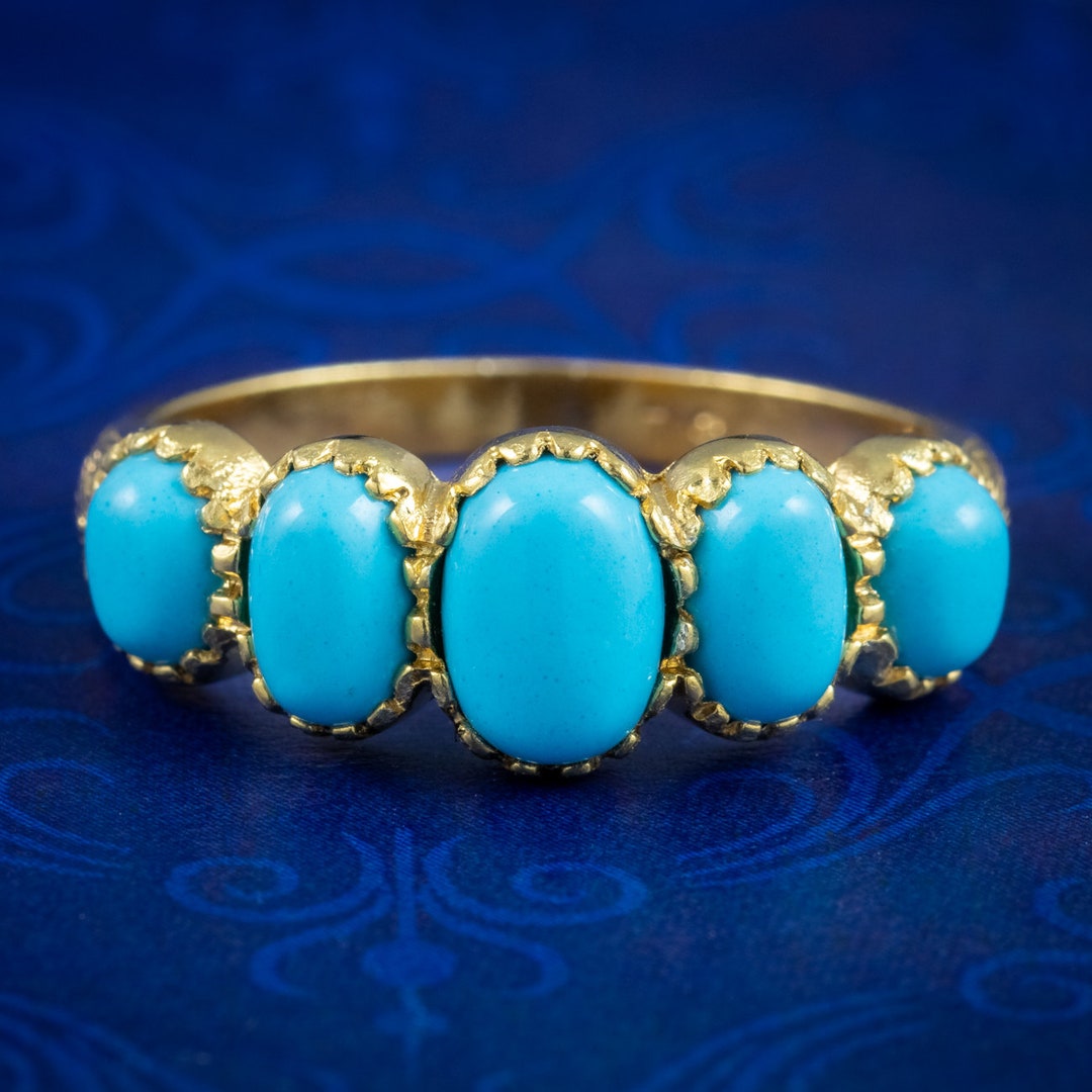 439 Turquoise 5Stone Ring