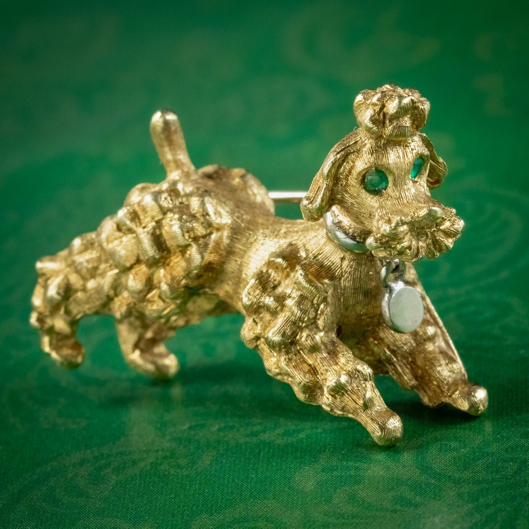 Antique poodle best sale brooch
