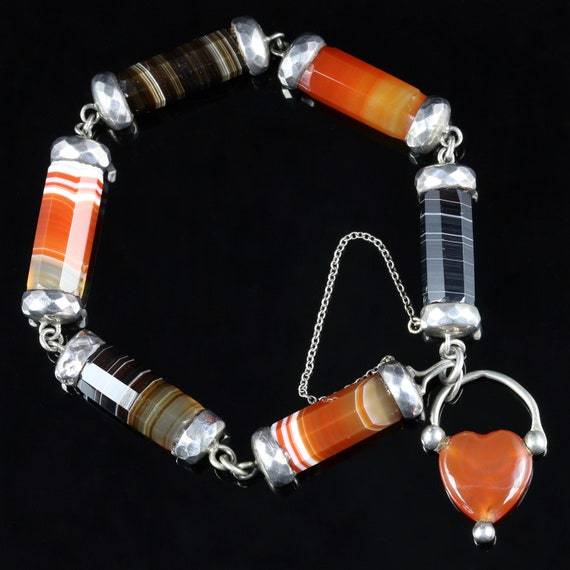 Antique Victorian Scottish Agate Bracelet Circa 18