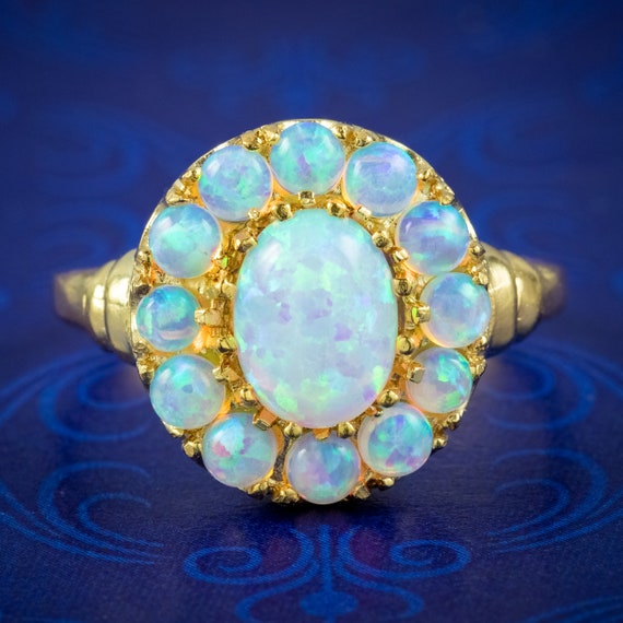 Opal cluster ring gold sale