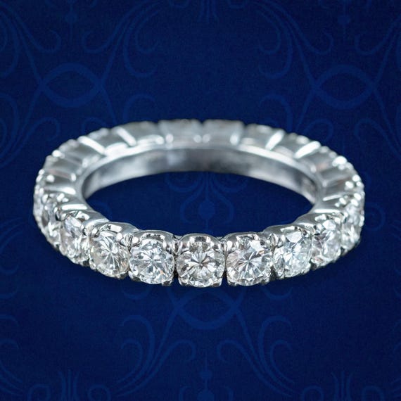 Vintage Diamond Full Eternity Ring 3.15ct Diamond