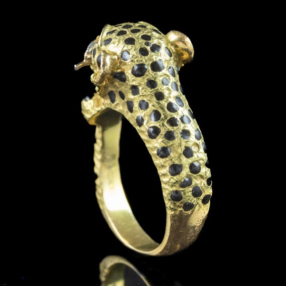 Leopard Ring Ruby Diamond 18ct Gold - image 3
