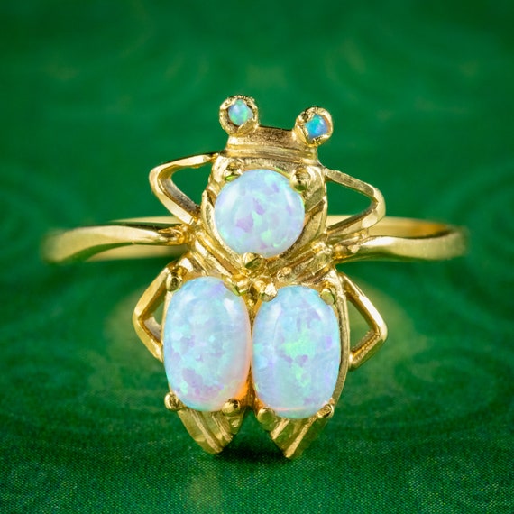 Victorian Style Opal Insect Ring