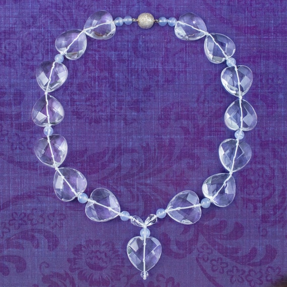 Rock Crystal Quartz Heart Necklace