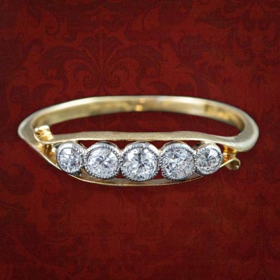 Antique Edwardian Diamond Five Stone Ring 0.36ct Total