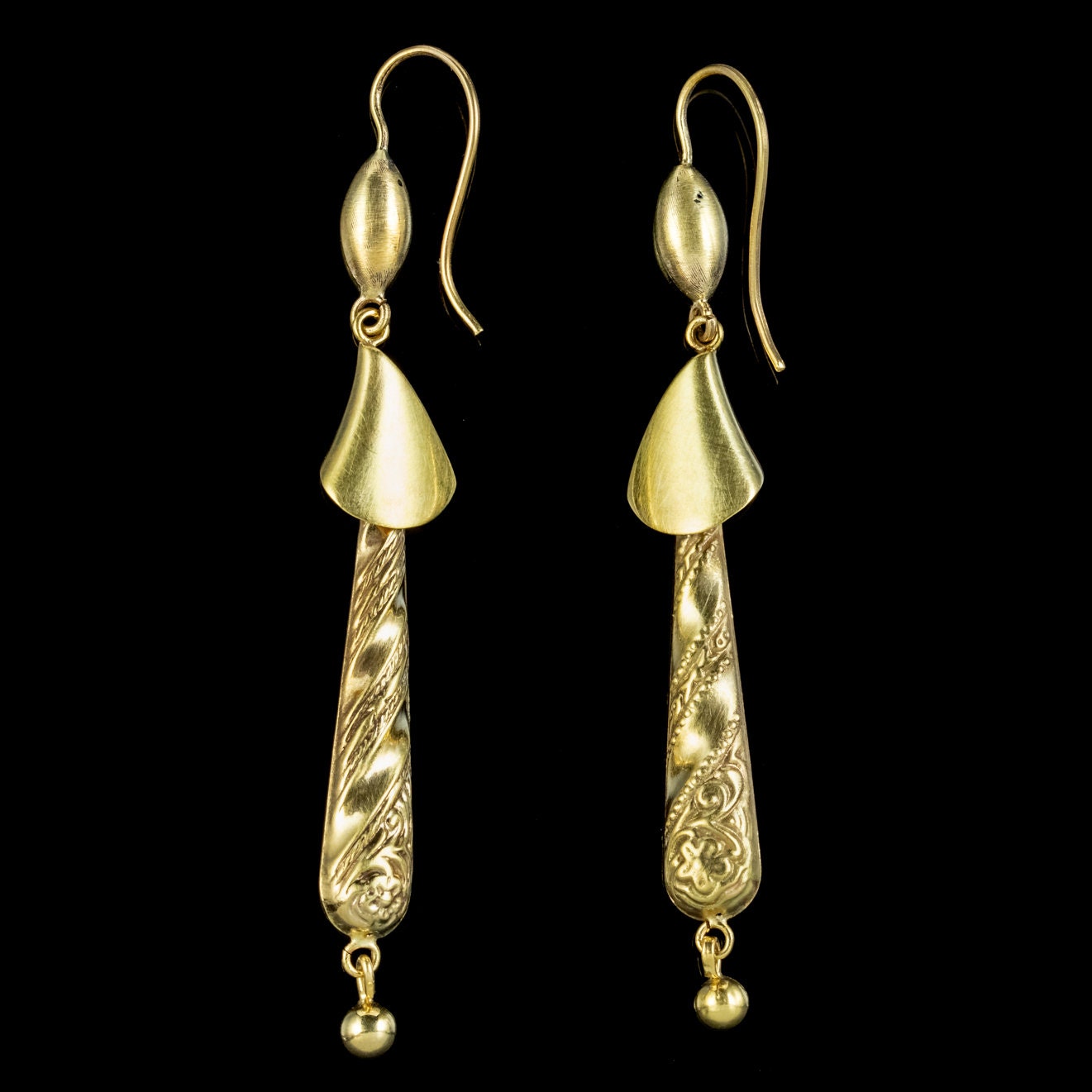 Antique Victorian Drop Earrings 15ct Gold Circa 1880 - Etsy UK
