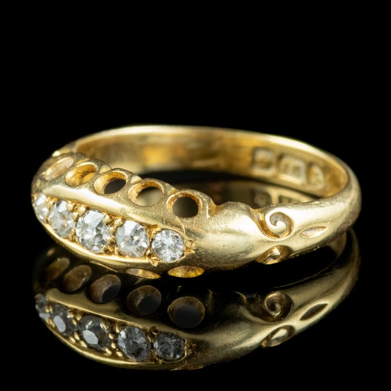 Antique Victorian Diamond Five Stone Ring - image 3