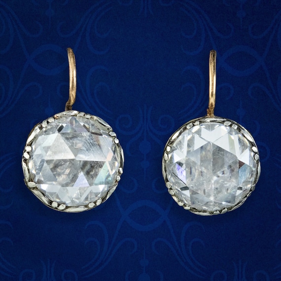 Georgian Style Paste Earrings Silver 18ct Gold