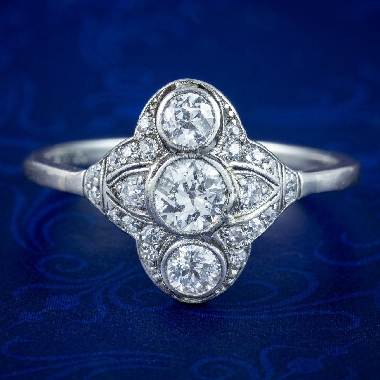 Art deco cluster ring discount