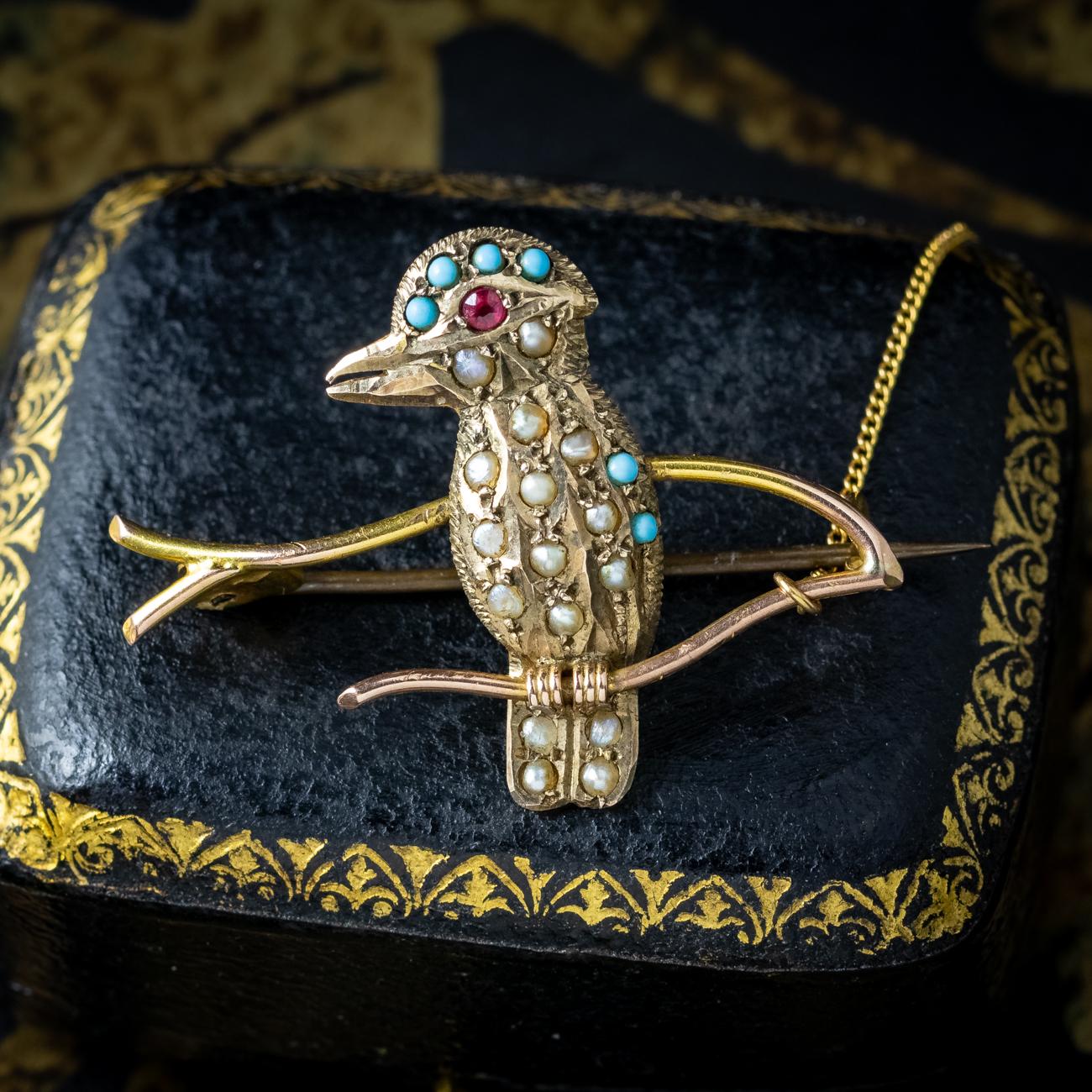 Broche VINTAGE - Néo Classique Perle Couleur Turquoise