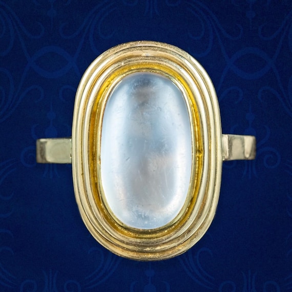 Vintage Moonstone Cocktail Ring 3ct Moonstone