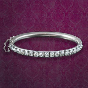 Antique Georgian Paste Eternity Bangle Silver