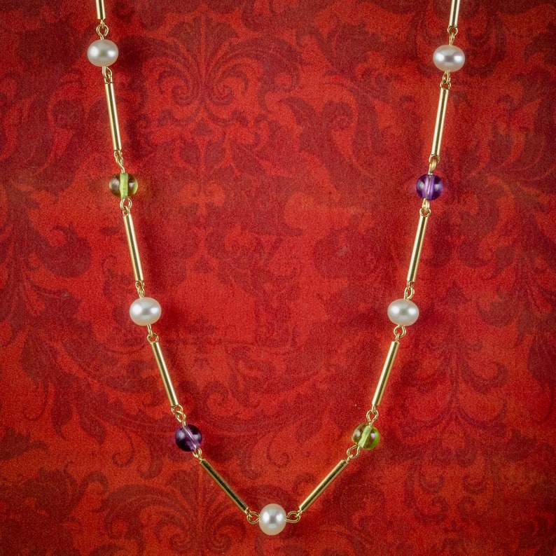 Vintage Suffragette Necklace 9ct Gold Circa 1975 Vintage Suffragette Necklace 9ct Gold Circa 1975