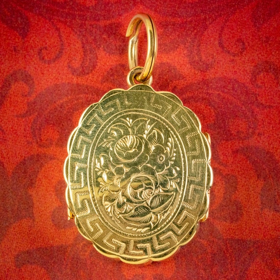 Antique Victorian Family Floral Locket 9ct Gold Ci