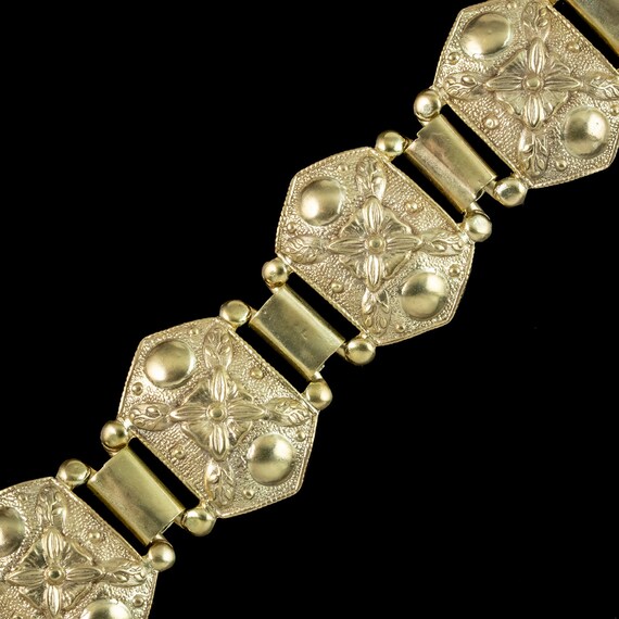 Antique Victorian Collar And Bracelet Set Silver … - image 5