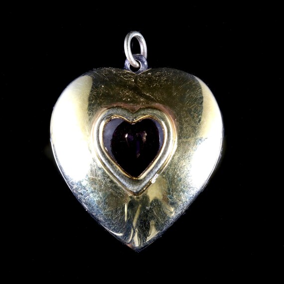 Victorian Style Diamond Ruby Heart 