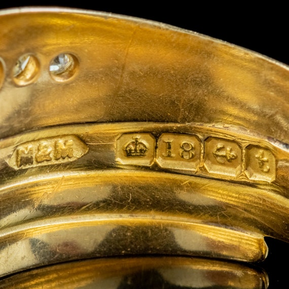 Antique Edwardian Fancy Yellow Diamond Snake Ring… - image 5