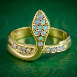Victorian Style Opal Snake Ring