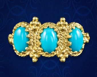 Viktorianischer Stil Türkis Trilogy Ring