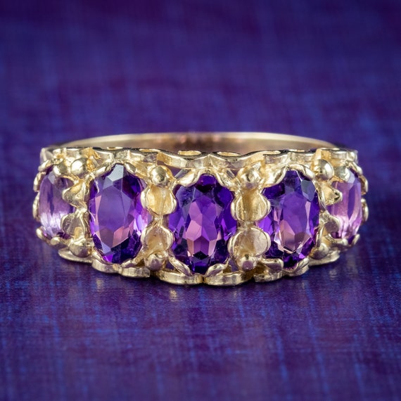 Victorian Style Amethyst Ring 2.5ct Of Amethyst