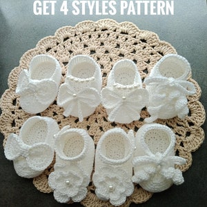 Crochet  Baby shoe pattern,Christening shoe , Baptise shoe  , Baby girl shoe , Crochet Baby shoe Pattern ,PDF (Size newborn  to 1 years)