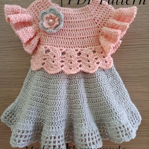 Crochet  Baby Dress pattern,Christening dress , Baptise dress  , Baby girl Clothes , Crochet Baby Dress Pattern ,PDF (Size up to 4 years)